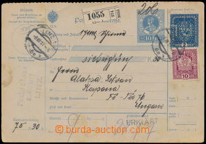 188419 - 1917 whole dispatch-note 10h, uprated with stamp Crown 10h a