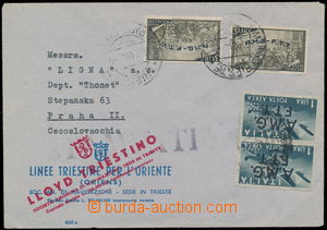188420 - 1949 PERFINS  commercial letter Linee Triestine Per L´Orien