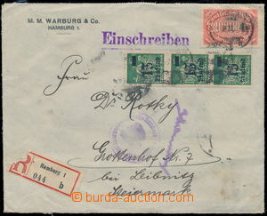 188421 - 1923 INFLATION / PERFINS  commercial Reg letter to Austria, 
