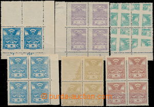 188441 -  Pof.143A-147A, comp. 6 pcs of in blocks of four, from that 