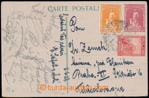 188544 - 1927 FOTBAL / SK SLAVIA PRAHA pohlednice (Constantinopol) ze