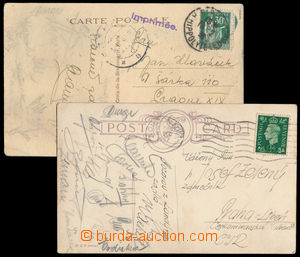 188545 - 1936-37 FOTBAL / pohlednice (Londýn) ze zájezdu čs. fotba
