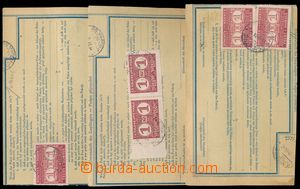 188564 - 1940 comp. 3 pcs of cuts parcel dispatch-note, where fee aft