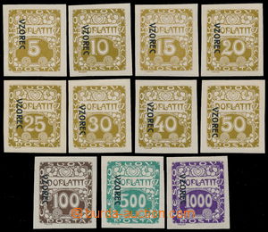 188600 - 1919 Pof.DL1-13vz, Ornament, complete imperforated set with 