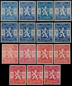 188635 - 1918 Pof.SK1+1a and SK2+2a, comp. 8 pcs of values 10h, from 