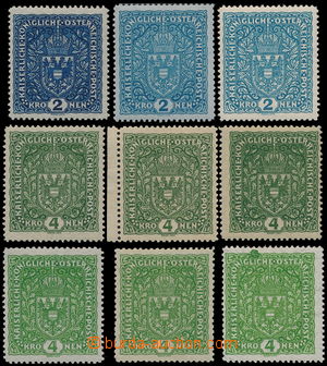 188670 - 1916-1917 ISSUE 1916/1917  Mi.200-210, comp. 9 pcs of, posta