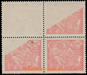 188690 -  Pof.166B, 300h červená, HZ 13¾ : 13½, 4-blok, v