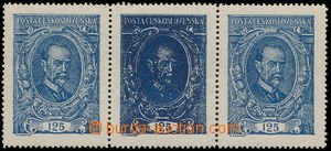 188715 -  Pof.140ST, 125h dark blue, horizontal strip of 3 with joine