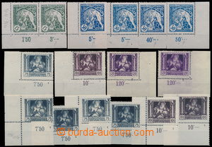 188857 -  Pof.27-32, comp. of 15 lower corner pieces, from that 10 pl