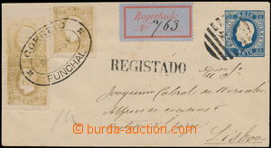 188878 - 1881 Portuguese postal stationery cover 25R Louis I. used on