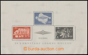 188890 - 1945 Mi.Bl.8, Sturmdivision Block with, hinged out of stamps