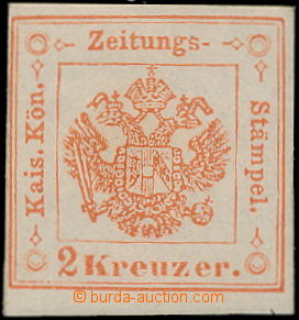 188904 - 1858 Ferch.2a, novinová kolková známka Znak 2Kr cihlově 