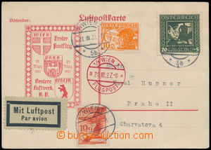 188909 - 1927 let. karta do Prahy frank. mj. Nibelungen 20+5Gr ŠIROK