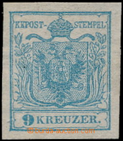 188911 - 1850 Mi.5, Ferch.5HP I, Znak 9Kr světle šedomodrá I. typ;