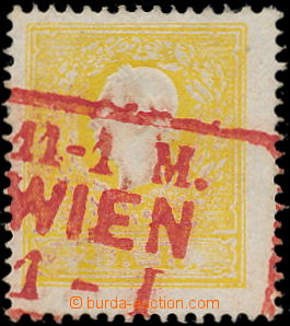 188913 - 1858 Ferch.10I, FJI 2Kr žlutá I. typ s červeným DR WIEN 