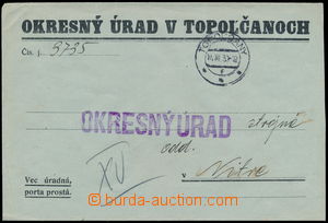 189016 - 1939 service letter without franking addressed to Okresnímu