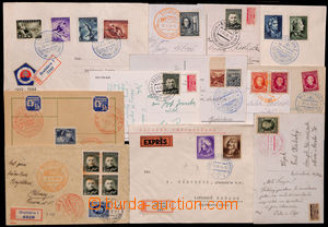 189020 - 1939-44 comp. 12 pcs of entires, part with cancel. mobile po