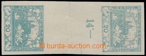 189048 -  Pof.8Ms, 20h modrozelená, přeložené 2-známkové NEVYDA