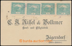 189056 - 1920 firemní lístek vyfr. 2x 2-páskou 5h modrozelená, Po