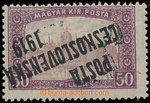189117 -  Pof.111Pp, 50f fialová, PŘEVRÁCENÝ přetisk I. typu, ma