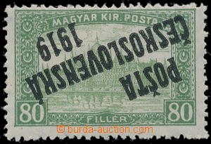189119 -  Pof.113Pp, 80f zelená, PŘEVRÁCENÝ přetisk II. typu, ma