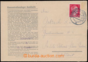 189137 - 1943 KT  AUSCHWITZ  předtištěný skládaný dopis vyfr. z