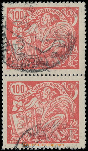 189144 -  Pof.173B ST, 100h červená, HZ 13¾ : 13½, svisl