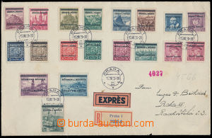 189161 - 1939 R+Ex+FDC (!) letter with Pof.1-19, complete overprint i