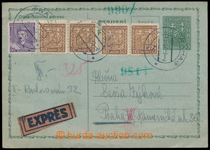 189163 - 1933 CPO2, dopisnice pro potrubní poštu Znak 90h zelená, 