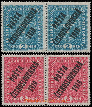 189214 -  Pof.48b + 49b, Znak 2K a 3K, sestava dvou 2-pásek, obě ž
