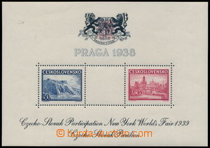 189231 - 1939 AS4a, miniature sheet Praga 1938, exhibition NY 1939, b