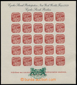 189236 - 1939 AS2c, Novinový aršík 1937, výstava NY 1939, černý
