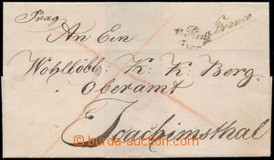 189307 - 1820 CZECH LANDS/ folded letter addressed to Jáchymov with 