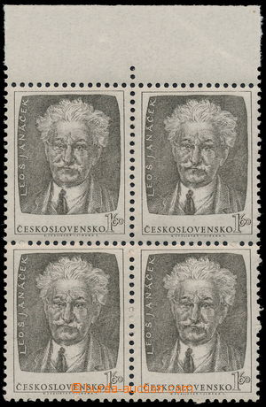 189326 - 1954 Pof.739b, Janáček 1,60Kčs grey-brown, marginal block
