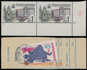 189398 - 1978-1980 Pof.2330, Nová Praha 1 Kčs, rohová 2-páska se 