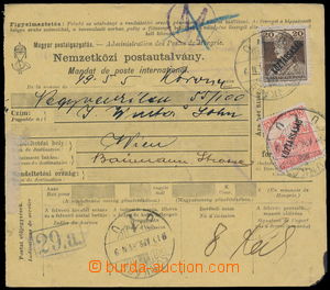 189404 - 1919 MUKACHEVO  larger part money post. dispatch-note franke
