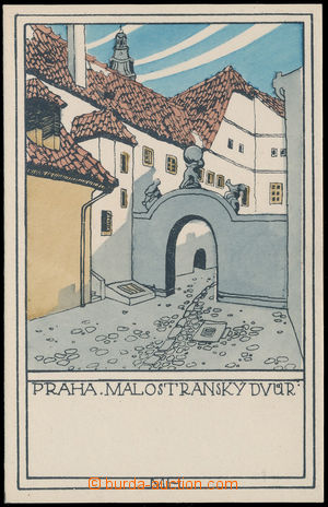 189434 - 1919 PRAGUE, Malostranský yard; Un, superb