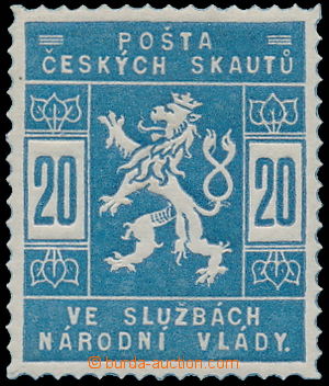189480 - 1919 ZT  hodnoty 20h v ultramarínové barvě; vzácné, zk.
