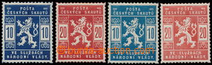 189482 - 1918 Pof.SK1-2 + SK1a-2a, 2 complete set, 1x 10h blue and 20