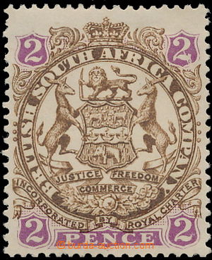 189514 - 1897 SG.43var, Coat of arms 2P brown / violet with broken fa