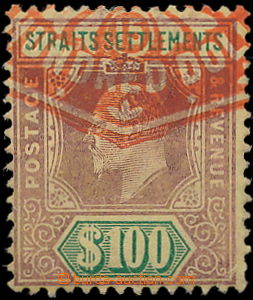 189518 - 1904 SG.140, Edvard VII. 100$ s červeným fiskálním razí