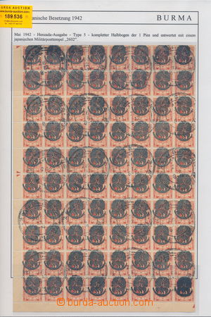 189536 - 1942 JAPANESE OCCUPATION - issue of Burma army with permissi