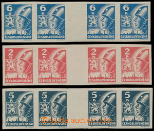 189580 -  Pof.354-356Mv(4), complete set horiz. 4-stamp gutters 2 Kor