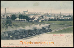 189613 - 1904 ÚSTÍ NAD ORLICÍ - vlak vjíždějící do města; DA