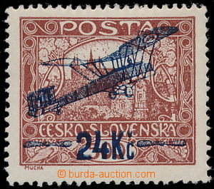 189617 -  Pof.L2B Is, I. provisional air mail stmp. 24Kč/500h brown,