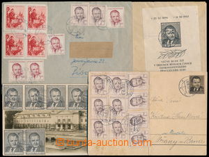 189626 - 1953 sestava 4 celistvostí, mj. pohlednice vyfr. 10ks zn. G