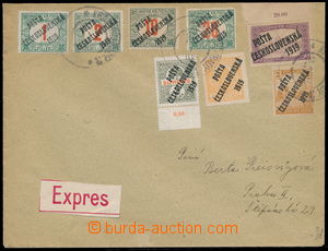 189637 - 1920 Express letter with Pof.101, 111, 124, 125, 131 (!), 13