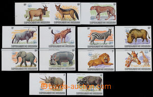 189673 - 1983 Mi.1596-1608U, African wild animals 2F-85F, IMPERFORATE