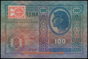 189689 - 1919 Ba.5b, 100 Koruna, 2.1.1912, perf revenue, set 1965