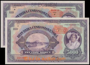 189710 - 1943 Ba.N3, unissued overprint 5000CZK from  year 1920, comp